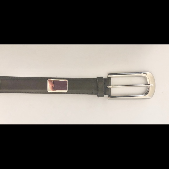 Lady Captiva leather belt with metal rectangles M - Picture 3 of 8